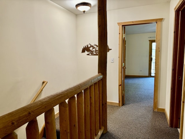 hall with carpet floors