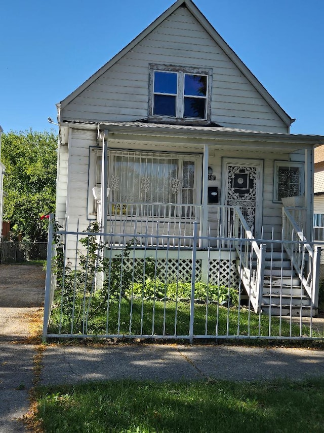 bungalow-style home with covered porch