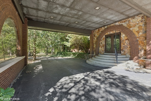 view of patio with french doors