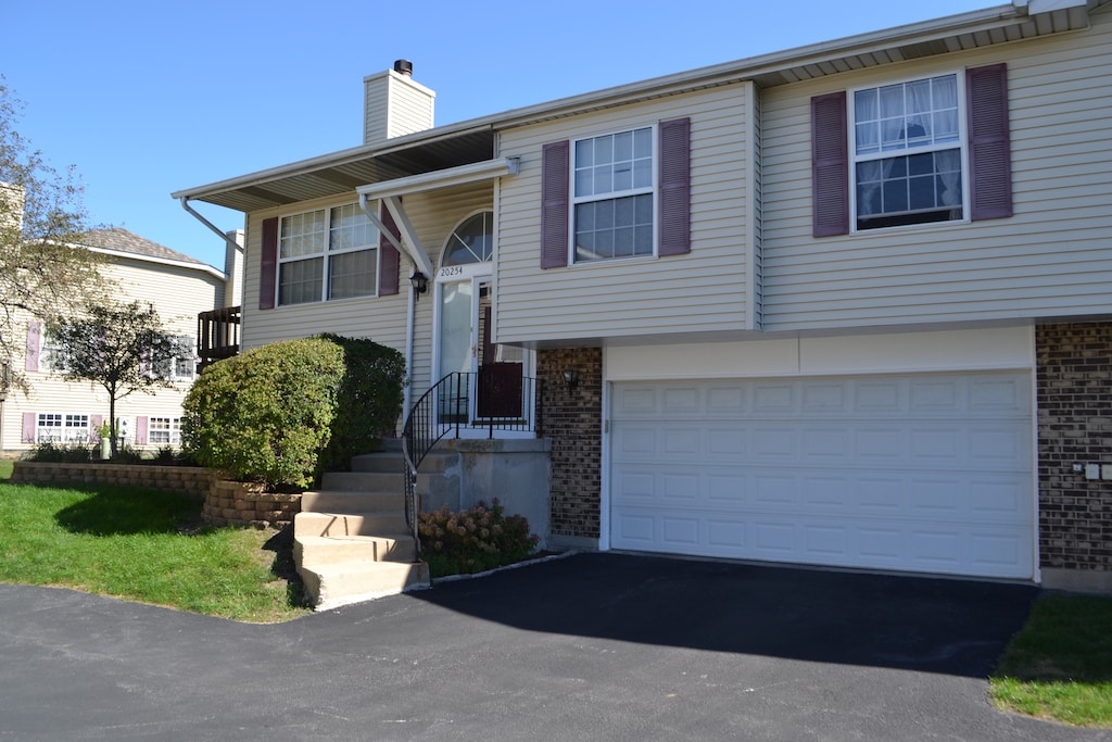 split foyer home with a garage