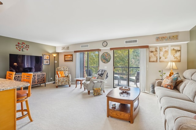 view of carpeted living room