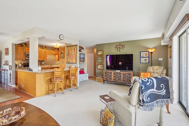 living room with a healthy amount of sunlight