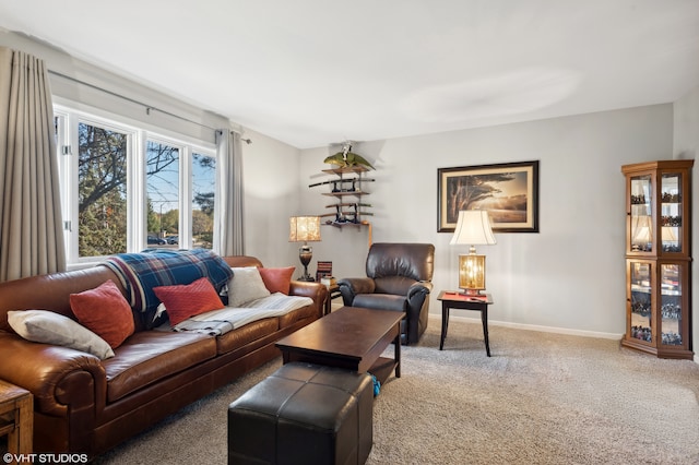 view of carpeted living room