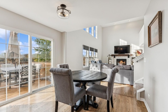 dining room featuring light hardwood / wood-style flooring