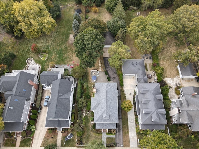 bird's eye view with a residential view