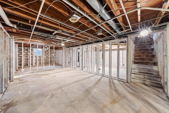 1940 W Eagle Lake Rd, Beecher, IL 60401 - below grade area featuring stairway