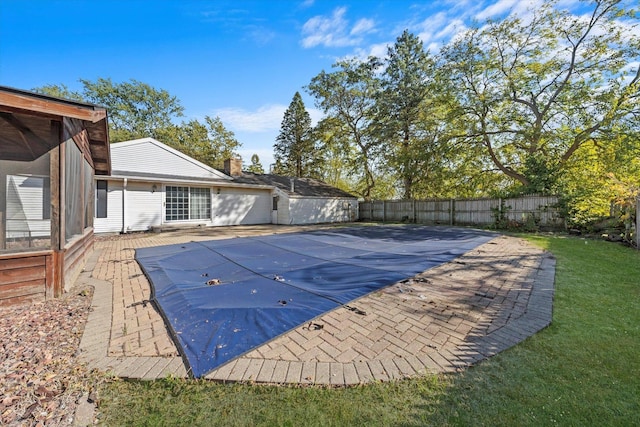 1940 W Eagle Lake Rd, Beecher, IL 60401 - view of swimming pool featuring a patio, a fenced in pool, and a fenced backyard