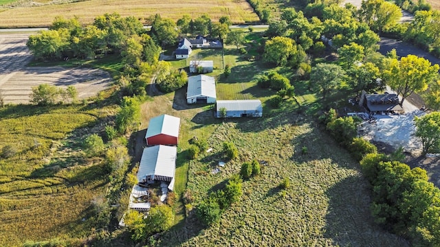 bird's eye view with a rural view