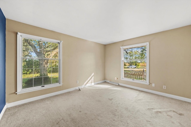 1940 W Eagle Lake Rd, Beecher, IL 60401 - empty room featuring baseboards, carpet flooring, and visible vents
