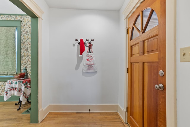 entryway featuring light wood-type flooring