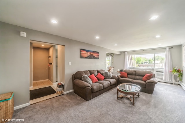 view of carpeted living room