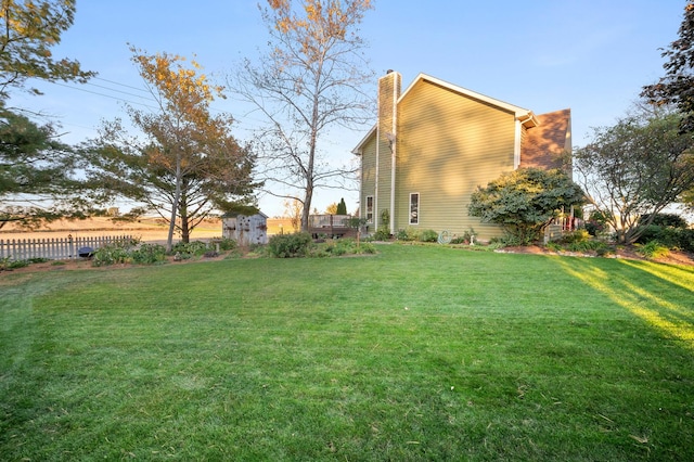 5995 W Clare Rd, Clare, IL 60111 - view of yard with a wooden deck