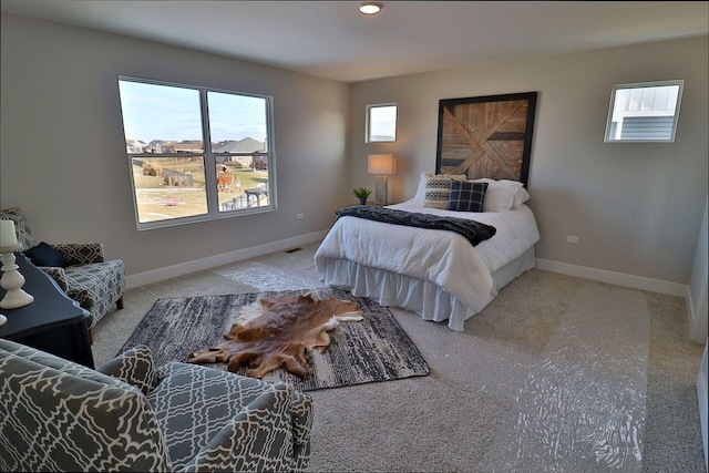 view of carpeted bedroom