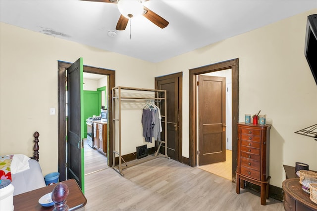 hall featuring light hardwood / wood-style flooring