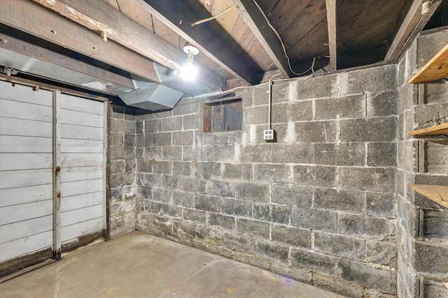 view of basement