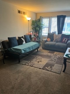 living room featuring carpet flooring