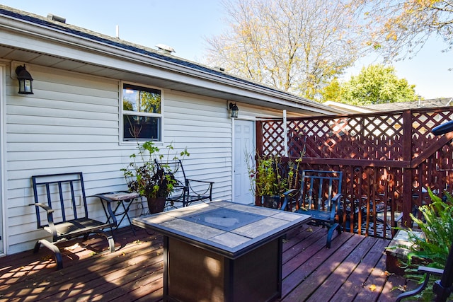 view of wooden deck