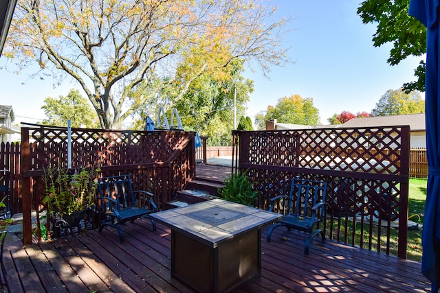 view of wooden terrace