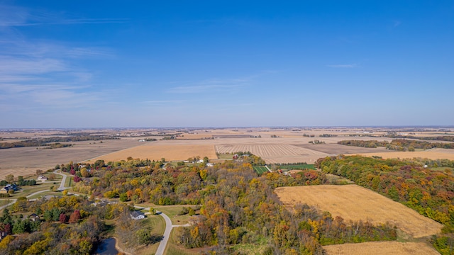 bird's eye view featuring a rural view