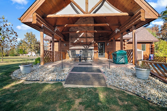 view of patio with grilling area