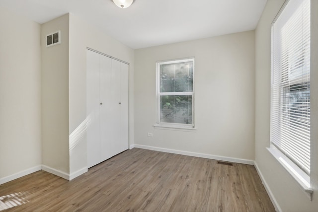 interior space with light wood-type flooring