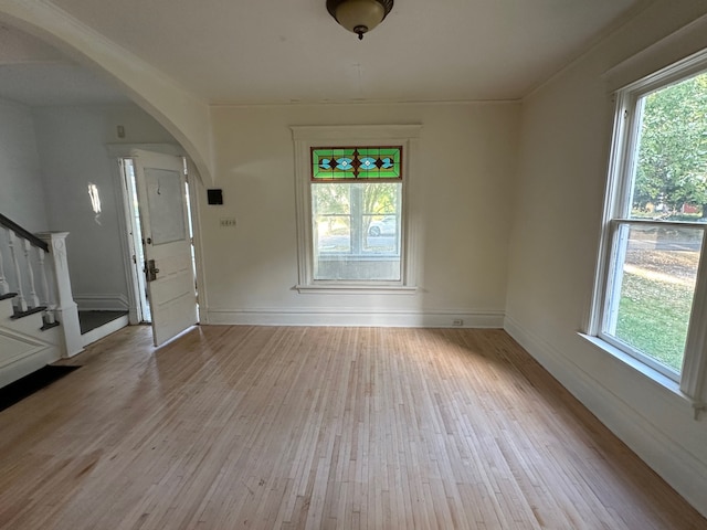 interior space featuring light wood-type flooring