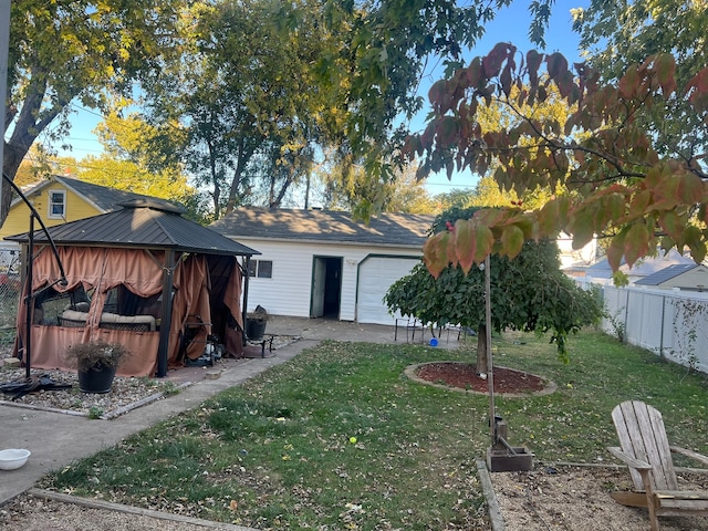 view of yard featuring a gazebo