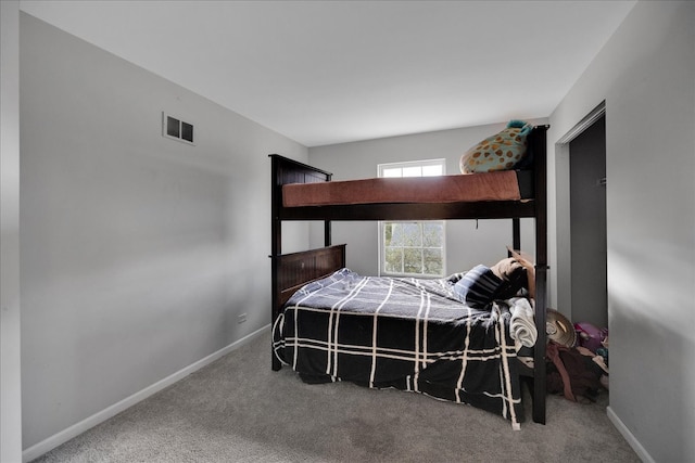 bedroom featuring carpet flooring