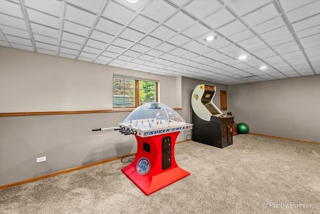 playroom featuring carpet floors