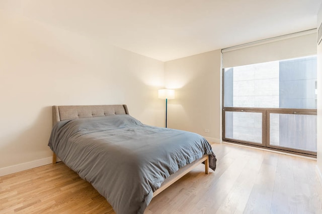 bedroom featuring light hardwood / wood-style flooring