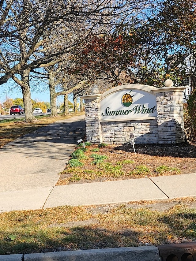 view of community sign