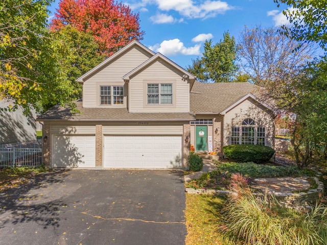 view of front property featuring a garage