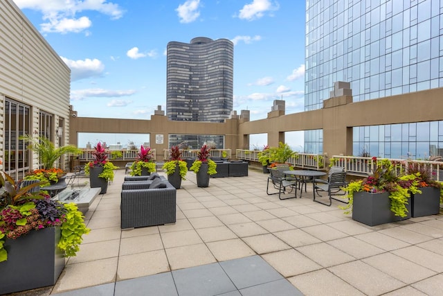 view of patio with outdoor lounge area