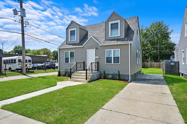 view of front of house with a front yard