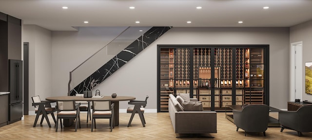 1342 W Wellington Ave, Chicago, IL 60657 - wine cellar with baseboards and recessed lighting