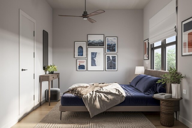 1342 W Wellington Ave, Chicago, IL 60657 - bedroom featuring light wood-style flooring and a towering ceiling