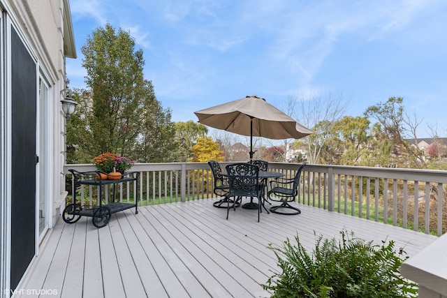 view of wooden terrace