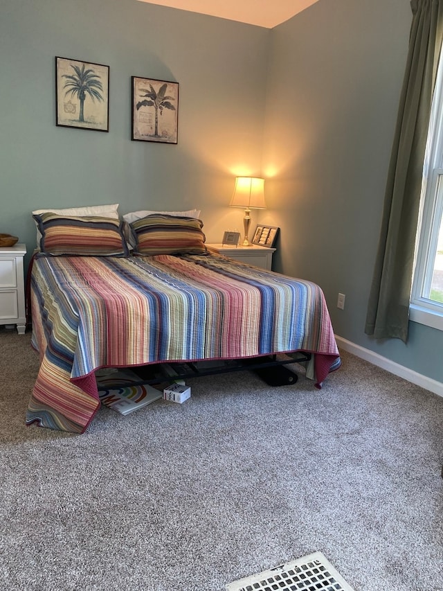 view of carpeted bedroom