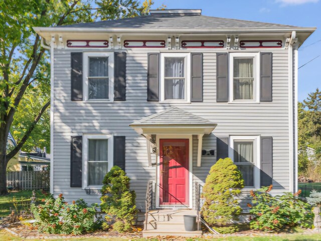 italianate house with a front yard