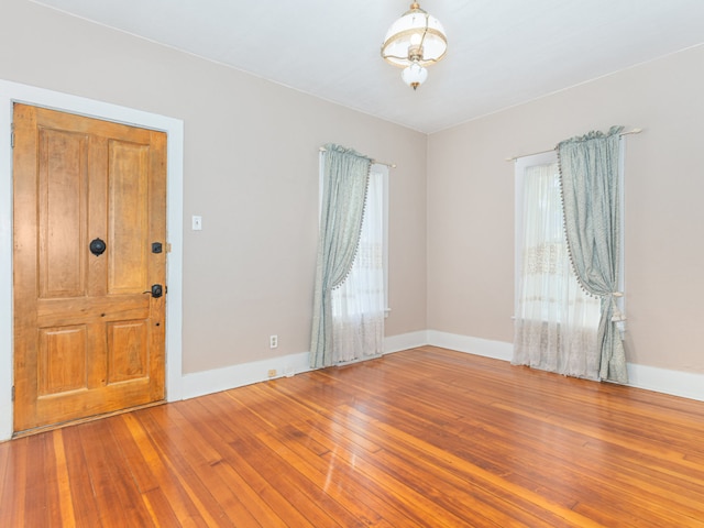 entryway featuring hardwood / wood-style floors