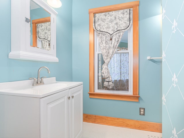 bathroom with vanity