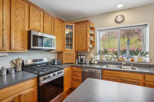 kitchen with stainless steel appliances and sink