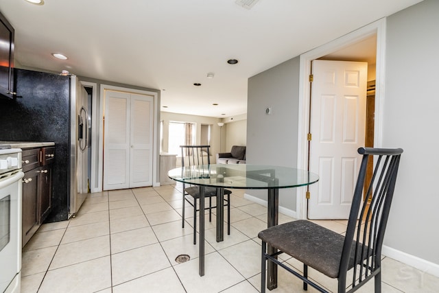 view of tiled dining area