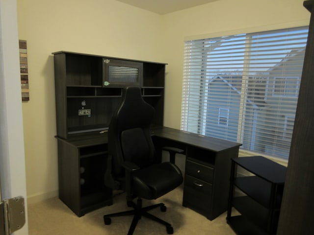 view of carpeted office