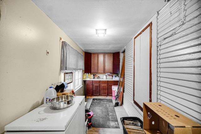 kitchen featuring light hardwood / wood-style floors