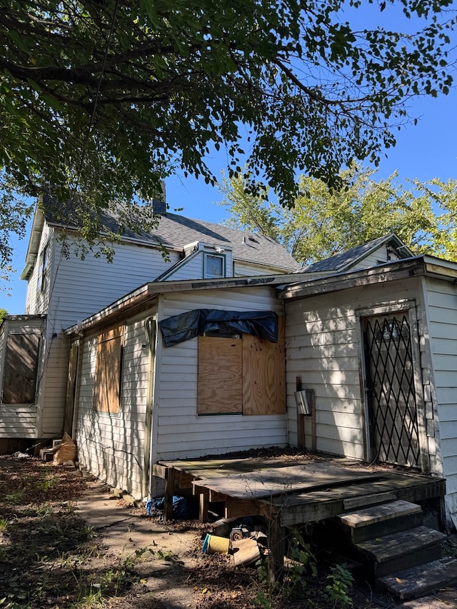 view of rear view of property