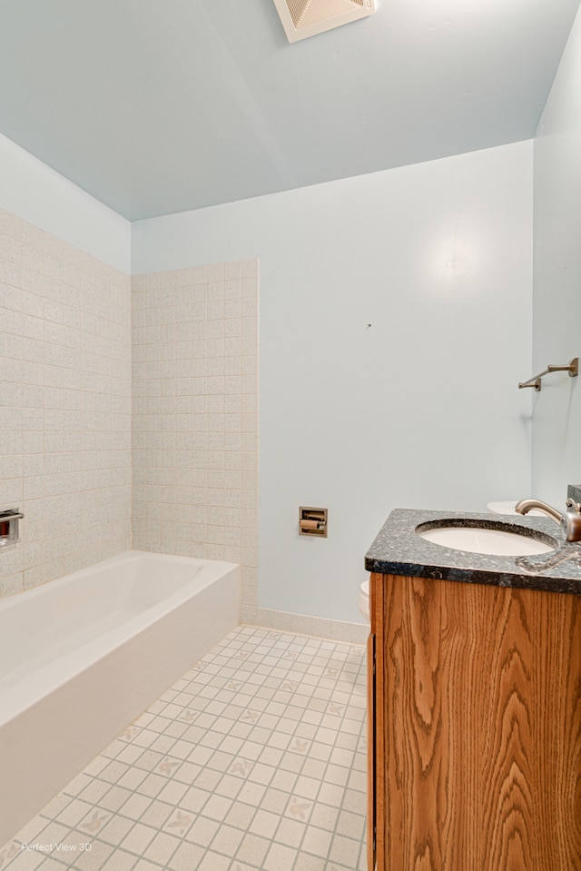 bathroom featuring vanity and tile patterned floors