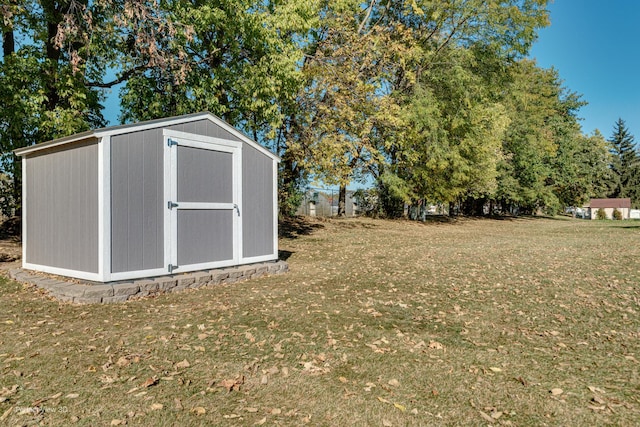 view of shed