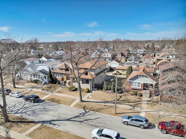 drone / aerial view featuring a residential view