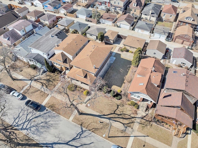 drone / aerial view with a residential view